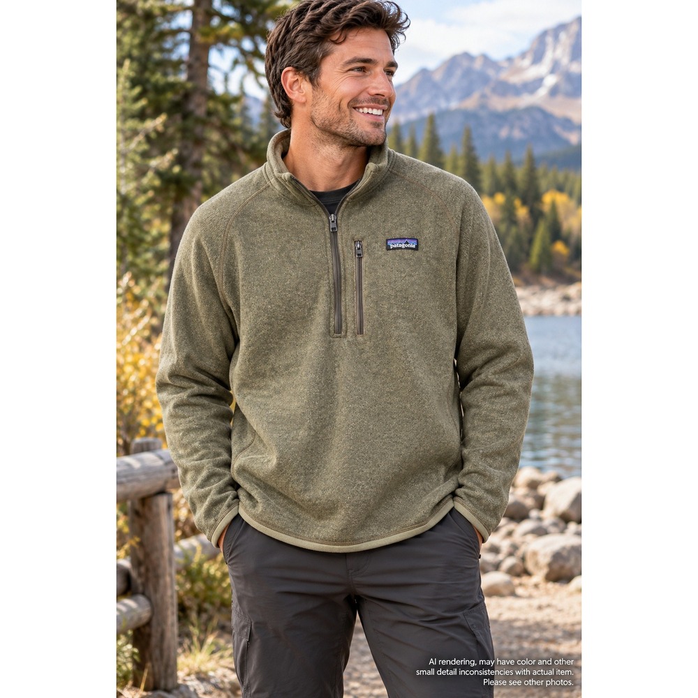 Patagonia XXL Better Sweater 1/4 Zip Fleece Olive Green Pullover Gorpcore Hiking